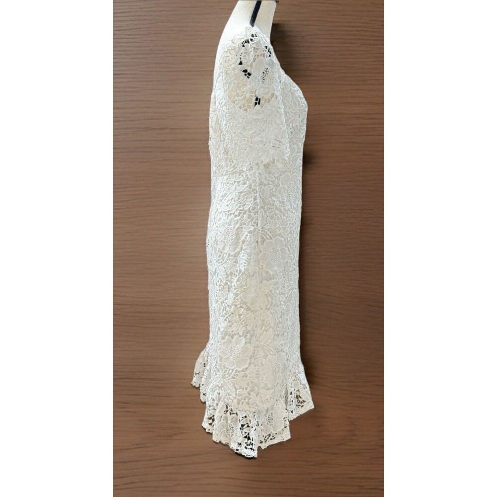 JJ's House Adelita White Lace Midi Dress Size L #312108 - Picture 4 of 16